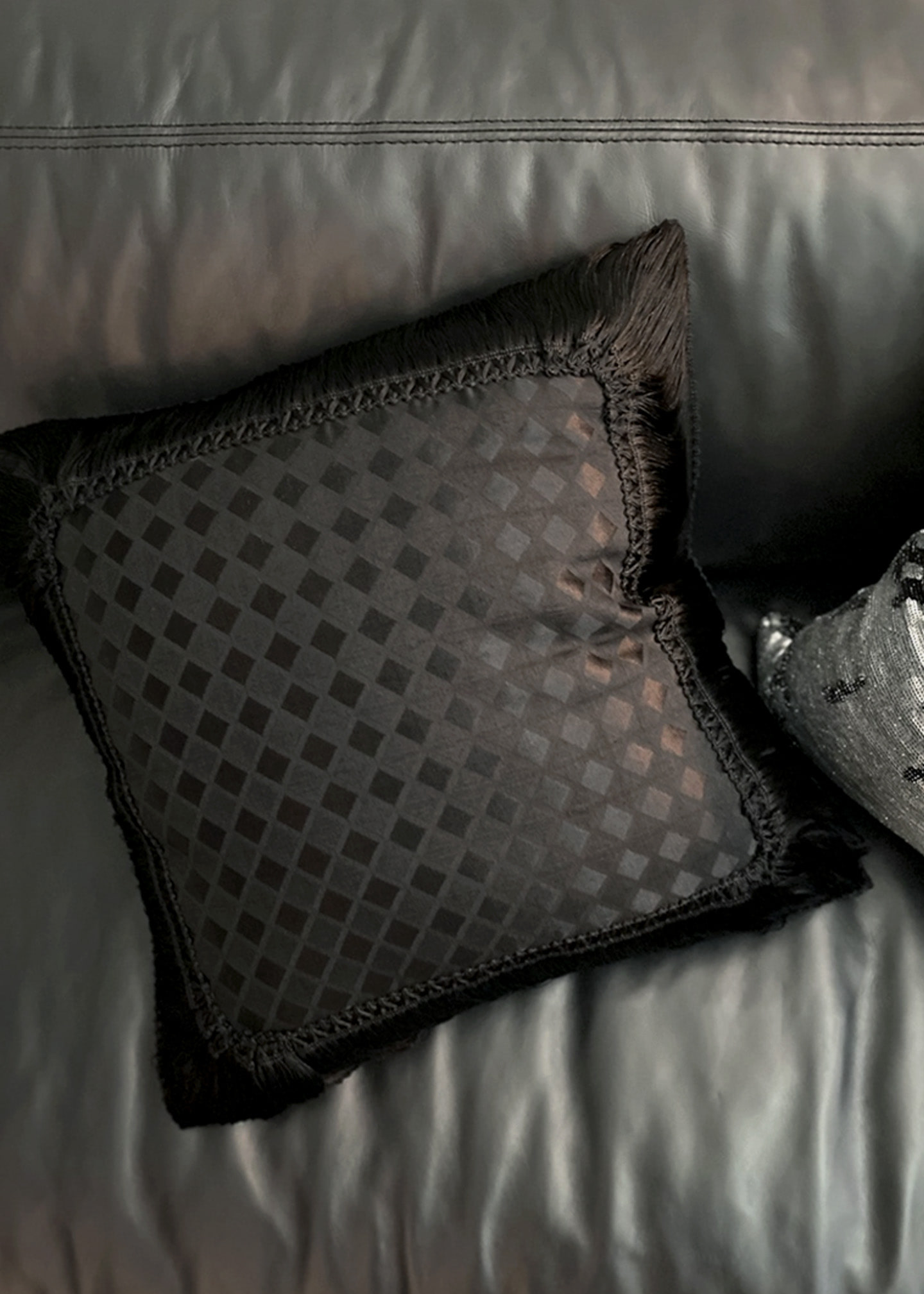 블랙 체스 - cushion
